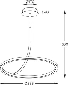 Zuma Line CORIT E82907-01 Süllyesztett mennyezeti lámpa 1x30W/LED 4000K 3540lm IP20