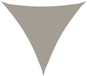 világosszürke háromszög alakú HDPE napvitorla 160 g/m² 4x4x4 m