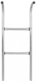 kétlépcsős ezüst acél trambulinlétra 102,6 cm