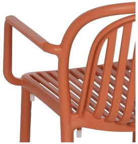 Terrakotta színű műanyag étkezőszék Alia – Ixia