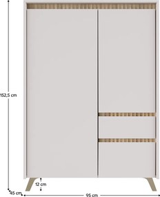 Komód, kasmír/sonoma tölgy, LONGY REG2D1S1K