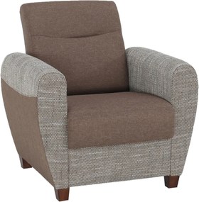 Fotel, barna/ sötétbézs, MILO