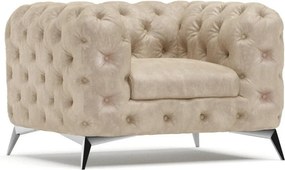 Bézs bársony fotel Chelsea – Ropez