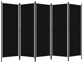 fekete 5 paneles paraván 250 x 180 cm