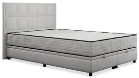 GRACE kárpitozott ágy matracokkal és ágyneműtartóval 180x200 cm szürke