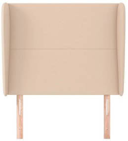 cappuccino műbőr fejtámla szárnyakkal 83 x 23 x 118/128 cm