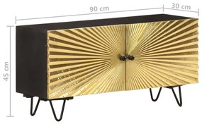 tömör mangófa TV-szekrény 90 x 30 x 45 cm
