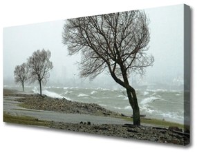 Vászonkép Sea Storm Waves 120x60 cm