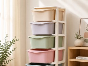 Görgős polc fiókokkal TONES 97x36x36 cm, színes