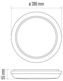 LED Kültéri mennyezeti lámpa DORI LED/24W/230V IP54 kerek