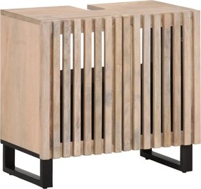 vidaXL tömör mangófa fürdőszobai mosdószekrény 62 x 34 x 58 cm