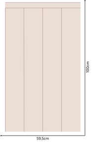 PIPPER. Textil öntapadó tapéta - Egy téglalap - Barna színű Méret: 60cm, Szín: Sápadt