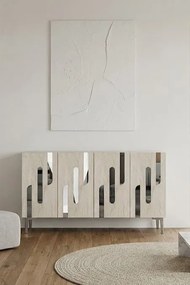 Ece 120 - White, Travertine, Silver