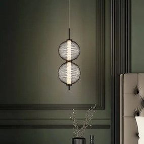 PUMA LED zsinóros függeszték LED/10W/230V, átm. 14 cm, fekete