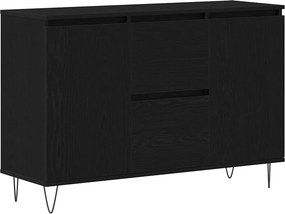 vidaXL Széf fiókkal Fekete tölgy 101,5 x 35 x 70 cm Faanyag