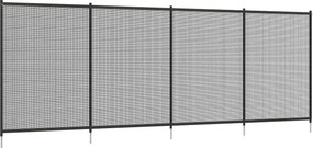 Outsunny Kerti Kádfence, 365 x 126 cm, 4 Darab Dekoratív Medence Kerítéssel, Lépőfennsíkkel Teraszra, Erkélyre, Fekete | Aosom