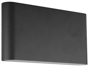 PREZENT 31318 MAER Modern Kültéri Fali Lámpa Fekete, Átlátszó LED IP44