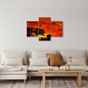 Madarak képe naplementekor (90x60 cm)