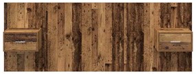 Fejtámla Szekrénnyel fiókkal fejtámlával 3 pcs Öreg fa Faanyag