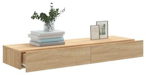 2 db sonoma tölgyszínű TV-szekrény LED-lámpákkal 60x35x15,5 cm