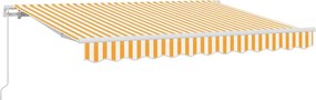 vidaXL Behúzható napellenző Sárga 250 x 200 cm szövet
