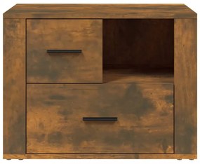 füstös tölgy színű szerelt fa éjjeliszekrény 60 x 36 x 45 cm