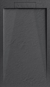 AREZZO design STONE pala hatású öntött márvány zuhanytálca, 120x90 cm-es, antracit (2 doboz)