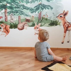 INSPIO Falmatricák gyerekeknek - Állatokkal teli erdő