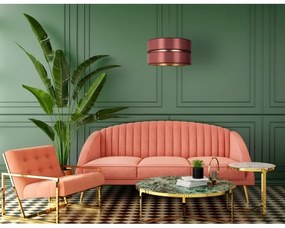 Duolla - Csillár zsinóron DUO 1xE27/15W/230V átm. 40 cm Burgundi/arany