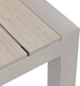 Kerti asztal 162x90 cm, alumínium, polywood, bézs, AZT-S1514 CRM