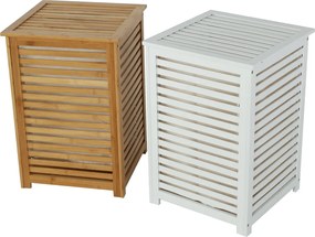 Szennyestartó kosár, festett bambusz/bézs, BASKET