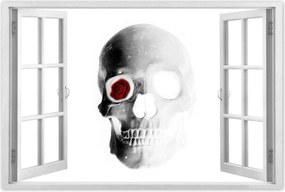 Poszterek 90x60 Koponya rózsával Rózsa