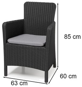 Trenton műrattan kerti fotel