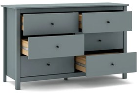 Szürkészöld borovi fenyő komód 130x80x45 cm Misti – Marckeric