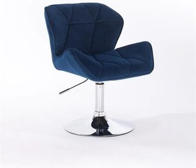 HR111N Tengerkék modern velúr szék