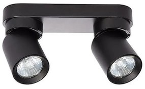 LED-es fali lámpa 2 állítható spotlámpával, 2x35W, IP20, matt fekete, 220 x 65 x 120 mm