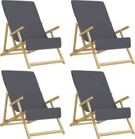 vidaXL 4 db antracitszürke 400 GSM szövet strandtörölköző 60 x 135 cm