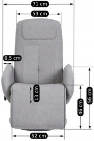 Modern Fotel Szürke Szövet Kárpittal. TONY