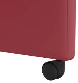 vidaXL Kerekes Étkező Székek 2 pcs bordó 57 x 66 x 94 cm Műbőr