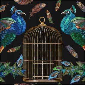 Fotótapéta Flizelin Dekoratív Hálószoba Páva kép 250x250 Ragasztó