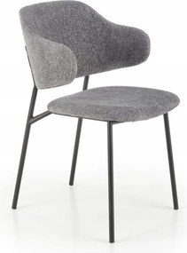 Kárpitozott étkező szék konyha nappali szürke karfával K497