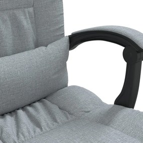 vidaXL világosszürke szövet dönthető irodai masszázsfotel