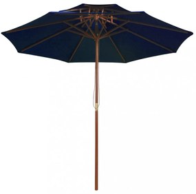 kék kétszintes napernyő farúddal 270 cm