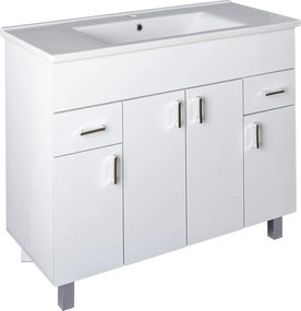 VivaStyle EKONOMIK PLUS 100 lábon álló fürdőszobabútor Sanovit SOFT 13100 mosdóval - 100 x 45,5 cm