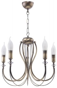 Jupiter 1634 - Csillár láncon MELANI 5xE14/40W/230V bronz patina