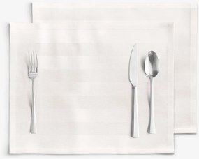 Goldea ünnepi damaszt reggeliző alátét - krémszínű csíkos - 2db 30 x 40 cm