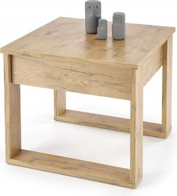 Dohányzóasztal wotan tölgy pad fiókkal irodai nappali Nea Négyzet