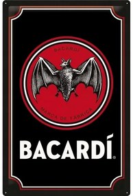 Fém tábla Bacardi - Logo Black (40x60), (40 x 60 cm)