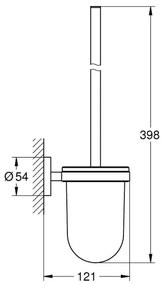 GROHE 41185000 - WC-tisztítókészlet, fényes króm