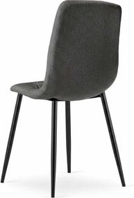 Sötétszürke LIBRA STONE GREY szék fekete lábakkal